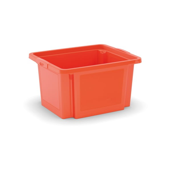 Oranžový plastový úložný box 42x35x23 cm H-Box S – KIS