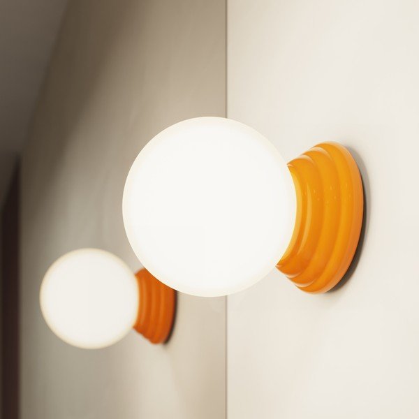 Oranžové keramické nástěnné svítidlo ø 12 cm Farsa – Sollux-image-2