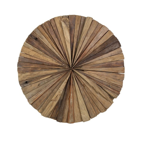 Nástěnná dekorace z teakového dřeva HSM Collection Roude, 80 cm