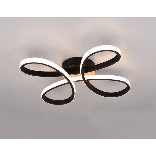 Černé LED stropní svítidlo 40x40 cm Fly – Trio-image-1