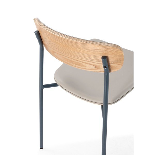 Béžové čalouněné stohovatelné jídelní židle v sadě 2 ks Saula – Marckeric-image-4