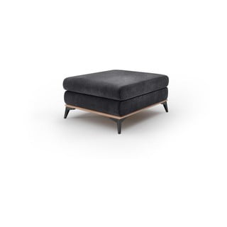 Tmavě šedý puf se sametovým potahem Windsor & Co Sofas Astre