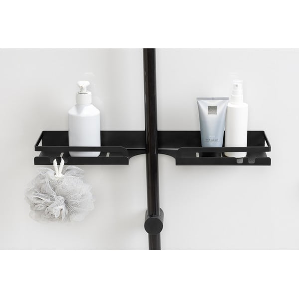 Černá samodržící koupelnová polička z nerezové oceli Altarella – Wenko-image-2