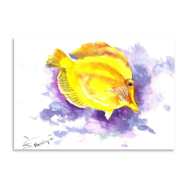 Autorský plakát Yellow Angelfish od Surena Nersisyana, 60 x 42 cm