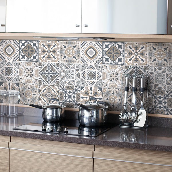 Sada 24 dekorativních samolepek na zeď Ambiance Giacomo, 15 x 15 cm-image-2