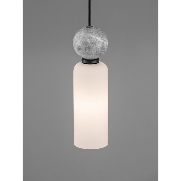 Matně černé kamenné závěsné svítidlo se skleněným stínidlem ø 6 cm Filomena – Nova Luce-image-2