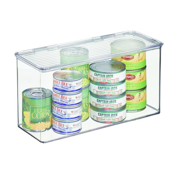 Průhledný úložný box s víkem iDesign, 14,5 x 34 cm-image-4