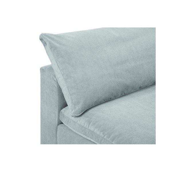 Světle modrá rohová část modulární manšestrové pohovky Windsor & Co Sofas Galaxy, pravý roh-image-1