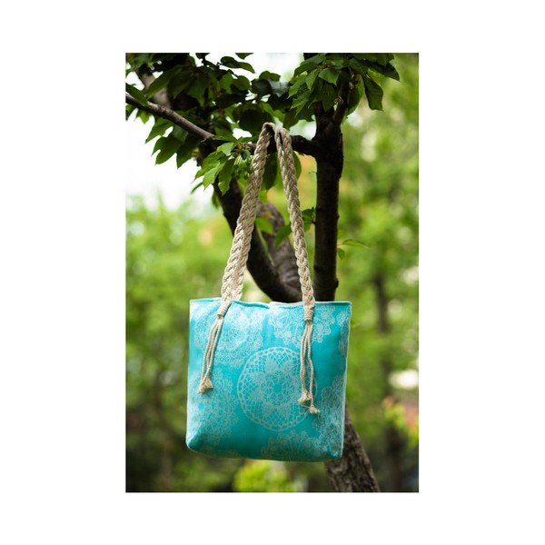 Tyrkysová taška Begonville Lace, 50 x 40 cm-image-1