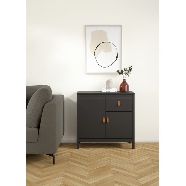 Černá nízká komoda 82x80 cm Madrid – Tvilum-image-1