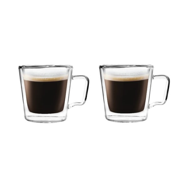 Skleněné hrnky v sadě 2 ks na espresso/dvoustěnné 80 ml Diva – Vialli Design-image-1