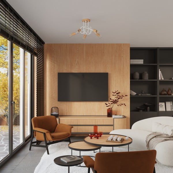 Stropní svítidlo v přírodní barvě 15x61 cm Tumber – Sollux-image-4