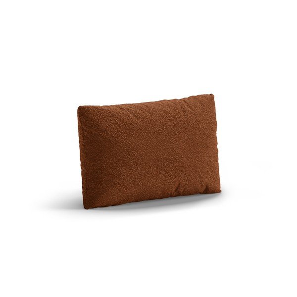 Polštář na gauč z textilie bouclé v terakotové barvě Poppy – Micadoni -image-1