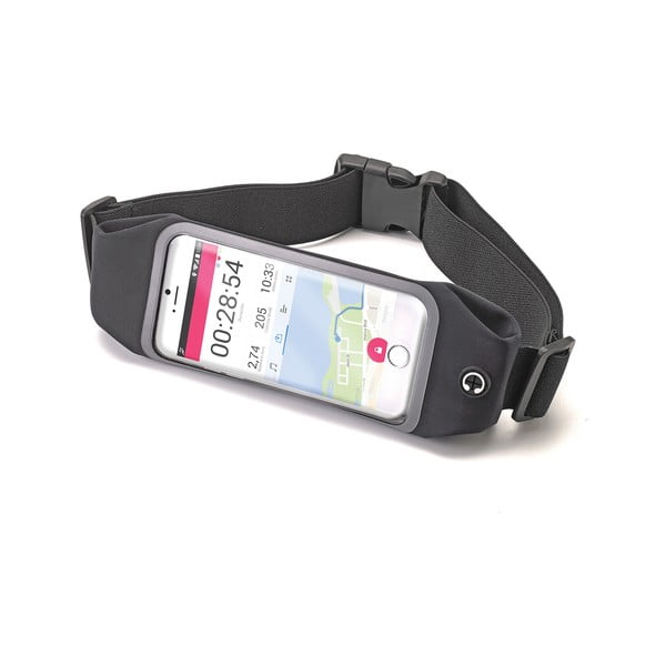 Černé sportovní neoprénové pouzdro Celly RunBelt View, pro telefony do 4.7"-image-1