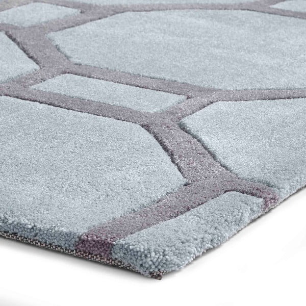 Modro-šedý koberec Think Rugs Hong Kong Tile, 120 x 170 cm-image-1