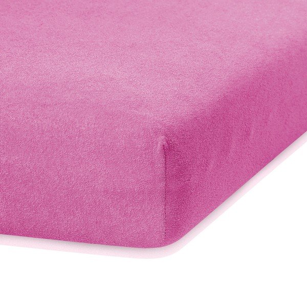 Fuchsiové elastické prostěradlo na dvoulůžko AmeliaHome Ruby Siesta, 200/220 x 200 cm-image-2