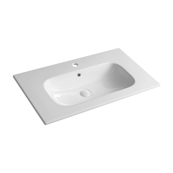 Bílé keramické umyvadlo 81x46,5 cm Piedra – Sapho
