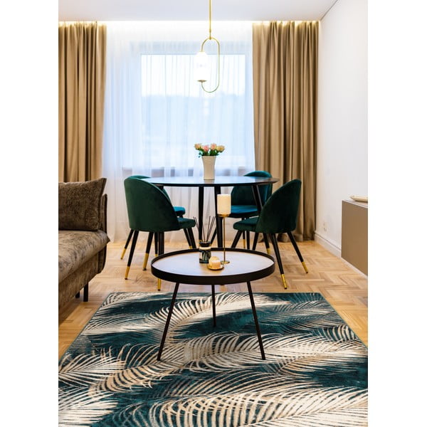 Vlněný koberec v petrolejové barvě 133x180 cm Areca – Agnella-image-1