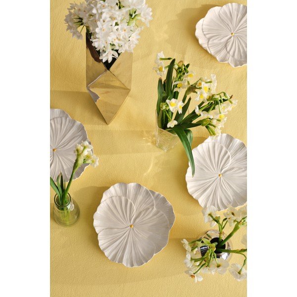 Bílé porcelánové talíře v sadě 4 ks Elva – Jotex-image-1