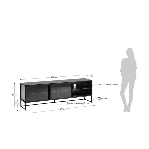 Černá TV komoda Kave Home Trixie-image-3