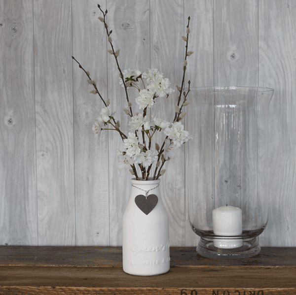 Keramicka váza s umělou květinou Blossom, 68 cm
