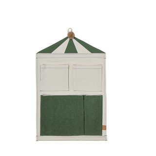 Zelený/krémový látkový závěsný organizér 40x1x60 cm Circus – OYOY Mini