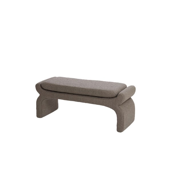 Hnědá lavice z textilie bouclé Nafya – Light & Living-image-2