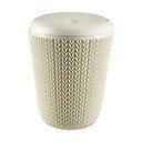 Bílý odpadkový koš do koupelny Curver Knit, 7 l