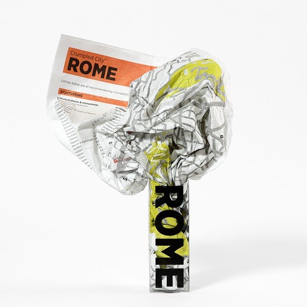 Zmačkaná cestovní mapa Palomar Řím