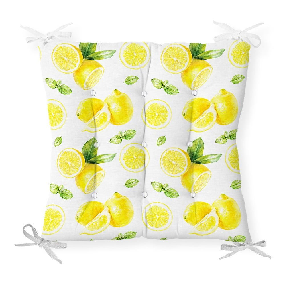 Podsedák s příměsí bavlny Minimalist Cushion Covers Sliced Lemon, 40 x 40 cm