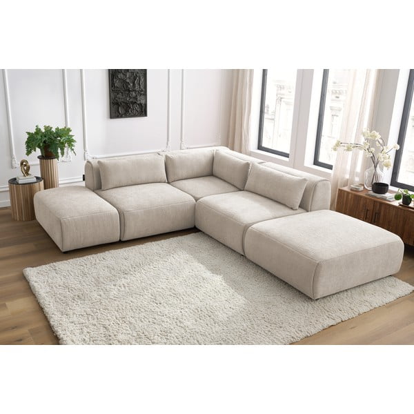 Béžová rohová pohovka (variabilní) Jeanne – Bobochic Paris-image-1