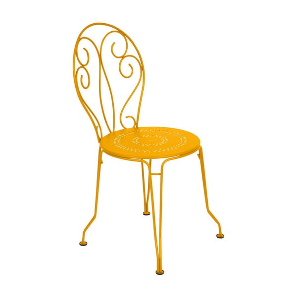 Žlutá kovová židle Fermob Montmartre