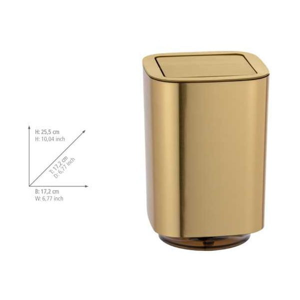 Odpadkový koš do koupelny ve zlaté barvě Wenko Auron-image-2