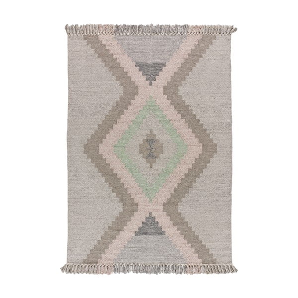 Béžový pratelný ručně tkaný koberec z recyklované bavlny 120x170 cm Chandia – Universal