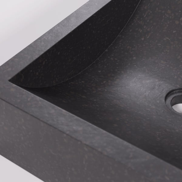 Černé umyvadlo z terrazzo Kave Home Sunday, 40 x 45 cm-image-2