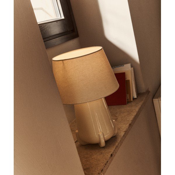 Béžová/slonovinová keramická stolní lampa (výška 45,5 cm) Odra – Kave Home-image-1
