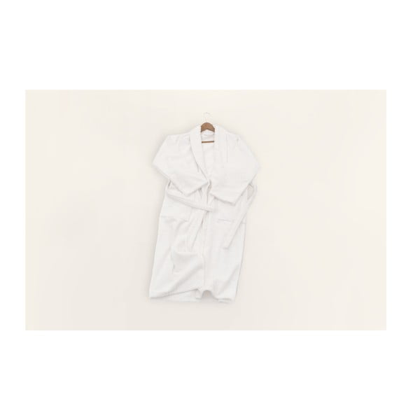 Bílý bavlněný župan velikost L/XL - Foutastic-image-2