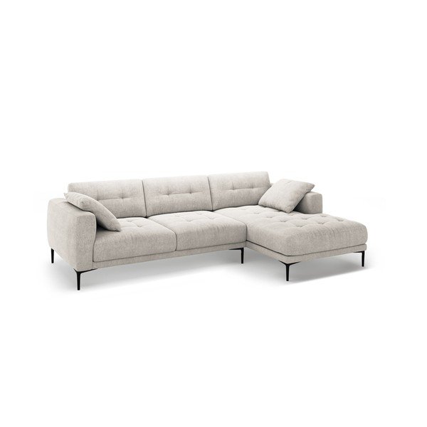 Béžová rohová pohovka (pravý roh/s lenoškou) Bemy – Micadoni -image-1