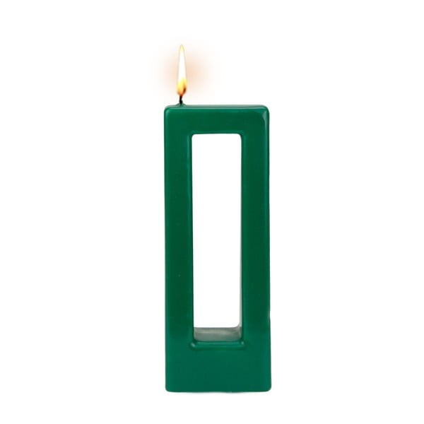 Zelená svíčka Alusi Quadra Due, 4,5 hodiny hoření