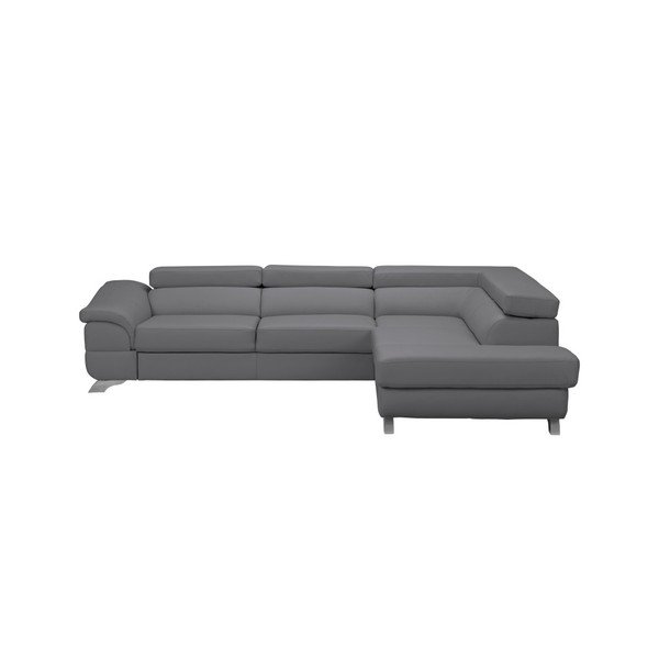 Šedá rozkládací pohovka s úložným prostorem Windsor & Co Sofas Gamma, pravá strana-image-1