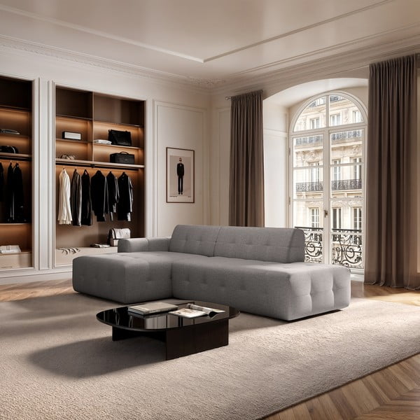 Šedá rohová pohovka (levý roh/s lenoškou) Tuil – Rodier-image-1