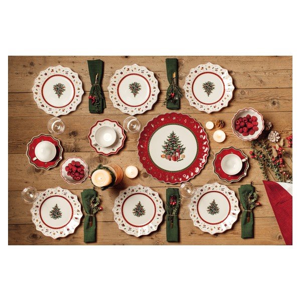 Bílý porcelánový hrnek s podšálkem s vánočním motivem Villeroy & Boch, 0,3 l-image-1