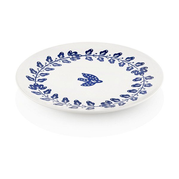 Sada 6 bílo-modrých porcelánových talířů Mia Bloom, ⌀ 26 cm-image-1