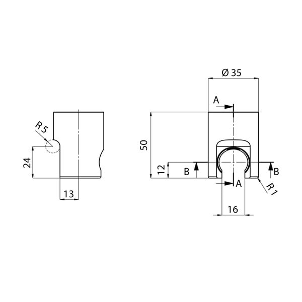 Mosazný držák na sprchovou hlavici ve zlaté barvě ø 3,5 cm – Sapho-image-1
