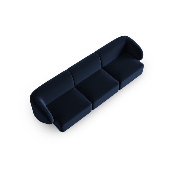 Modrá sametová pohovka 266 cm Paolo – Milo Casa-image-1