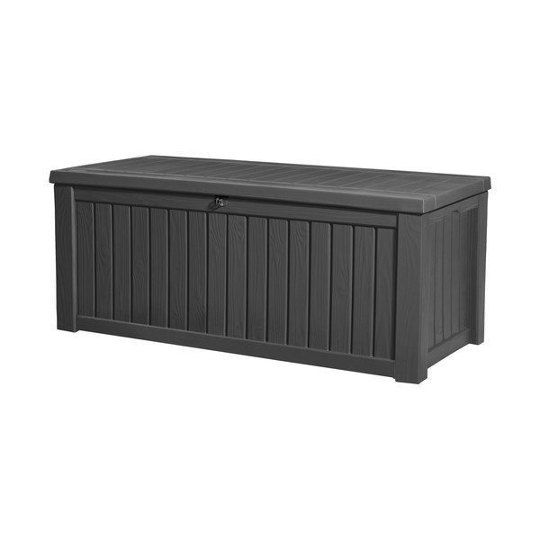 Antracitový plastový zahradní úložný box Rockwood – Keter