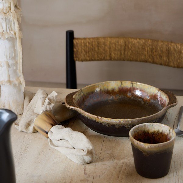 Hnědý hluboký  talíř z kameniny Poterie – Casafina-image-1