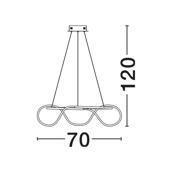 Hliníkové LED stmívatelné závěsné svítidlo ve zlaté barvě se stínidlem z akrylového skla ø 70 cm Tiriac – Nova Luce-image-4