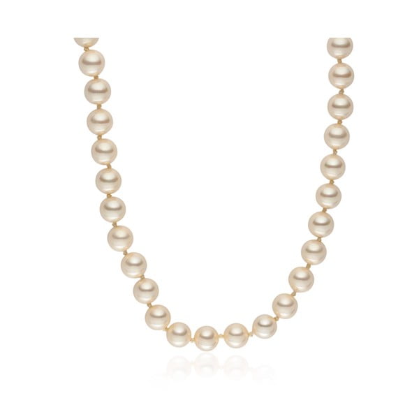 Světle žlutý perlový náhrdelník Pearls of London Mystic, délka 50 cm