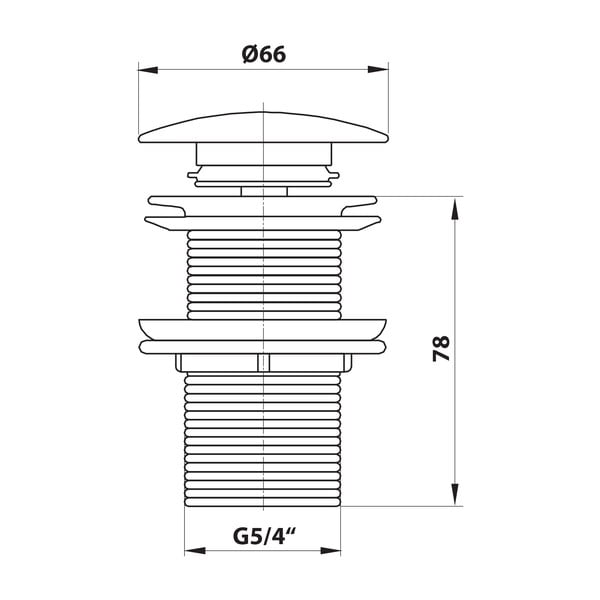 Umyvadlová výpusť Aurum – Sapho-image-1